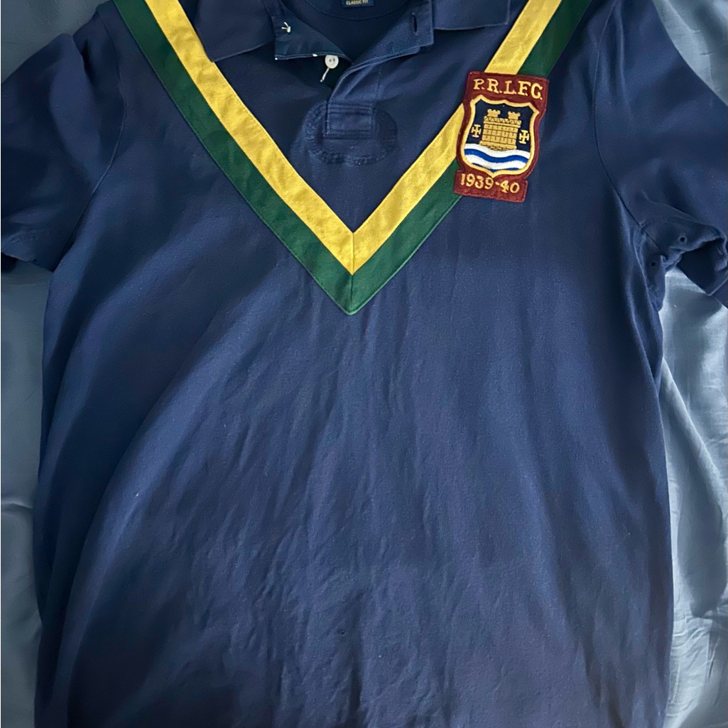 Navy Blue Polo Shirt With Crest